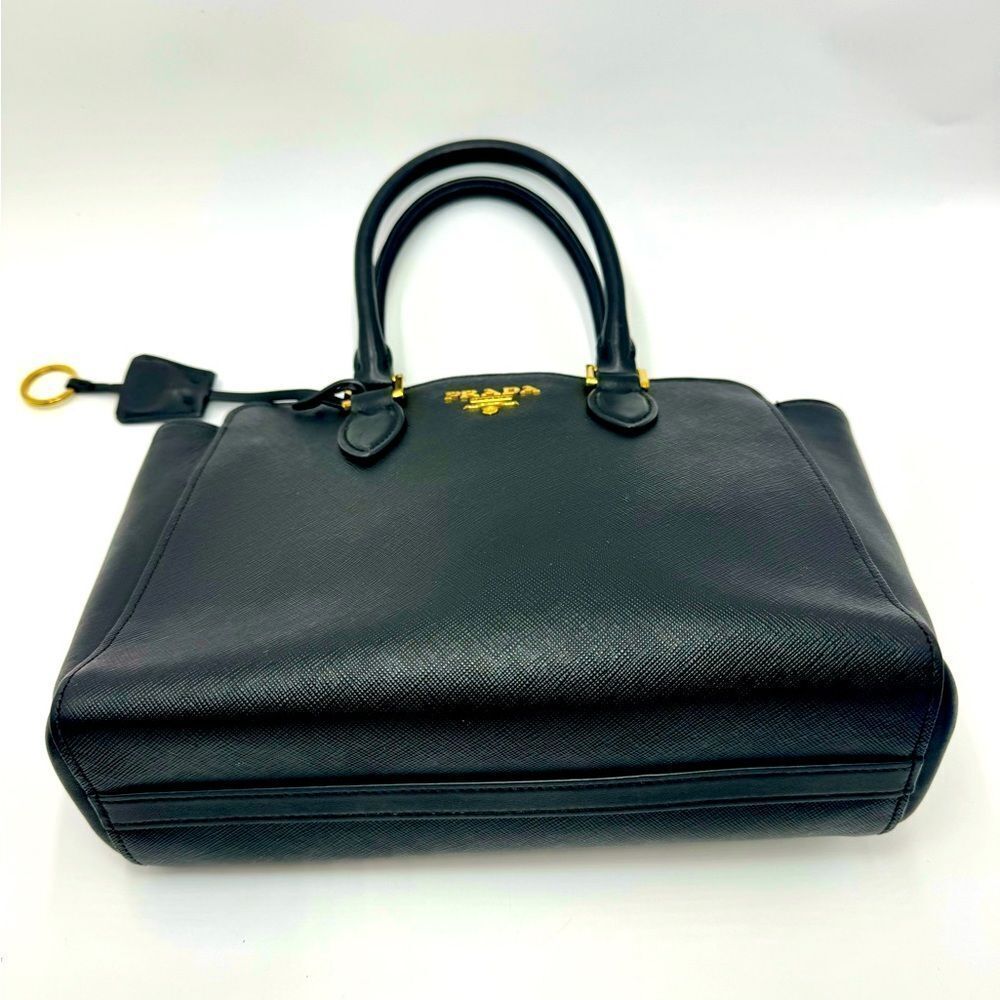 Auth Prada Black Saffiano Leather Lux Tote - Picture 7 of 16